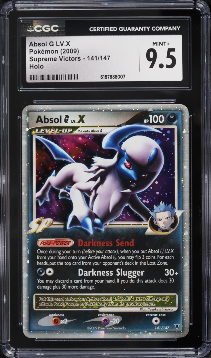 2009 Pokemon Platinum Supreme Victors Holo Absol G LV.X #141 CGC 9.5 MINT+