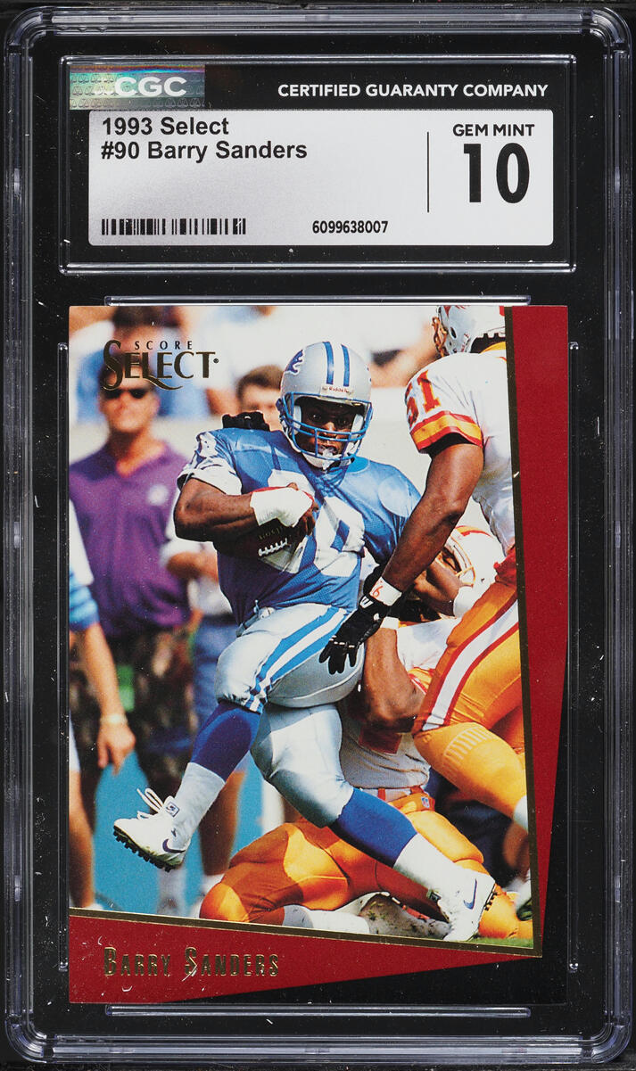 1993 Select Football Barry Sanders #90 CGC 10 GEM MINT