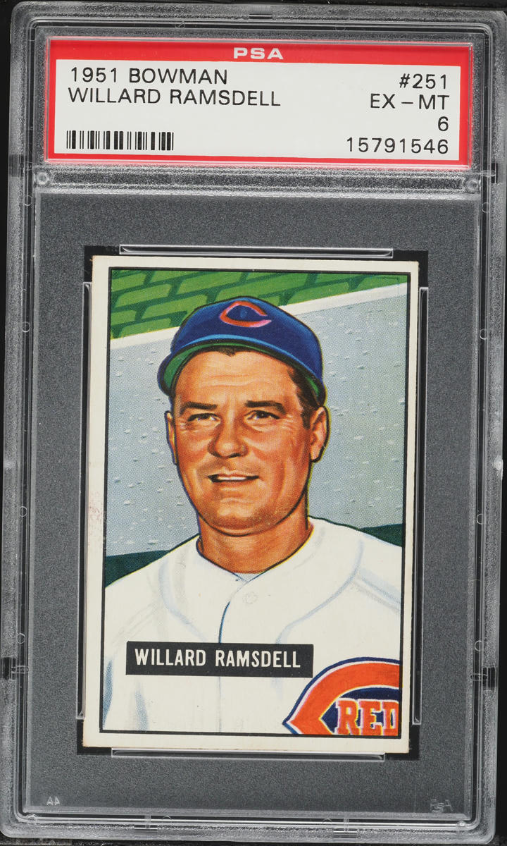 1951 Bowman Willard Ramsdell #251 PSA 6 EXMT on Fanatics Collect