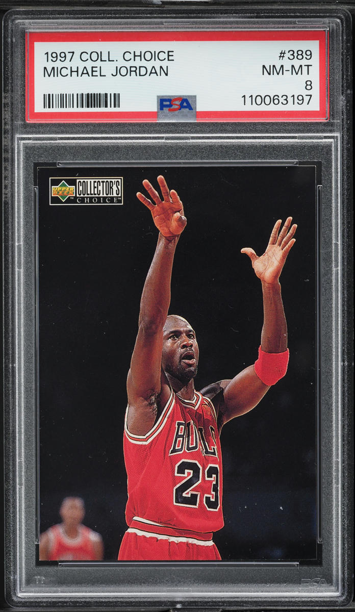 1997 Collector's Choice Basketball Michael Jordan #389 PSA 8 NM-MT