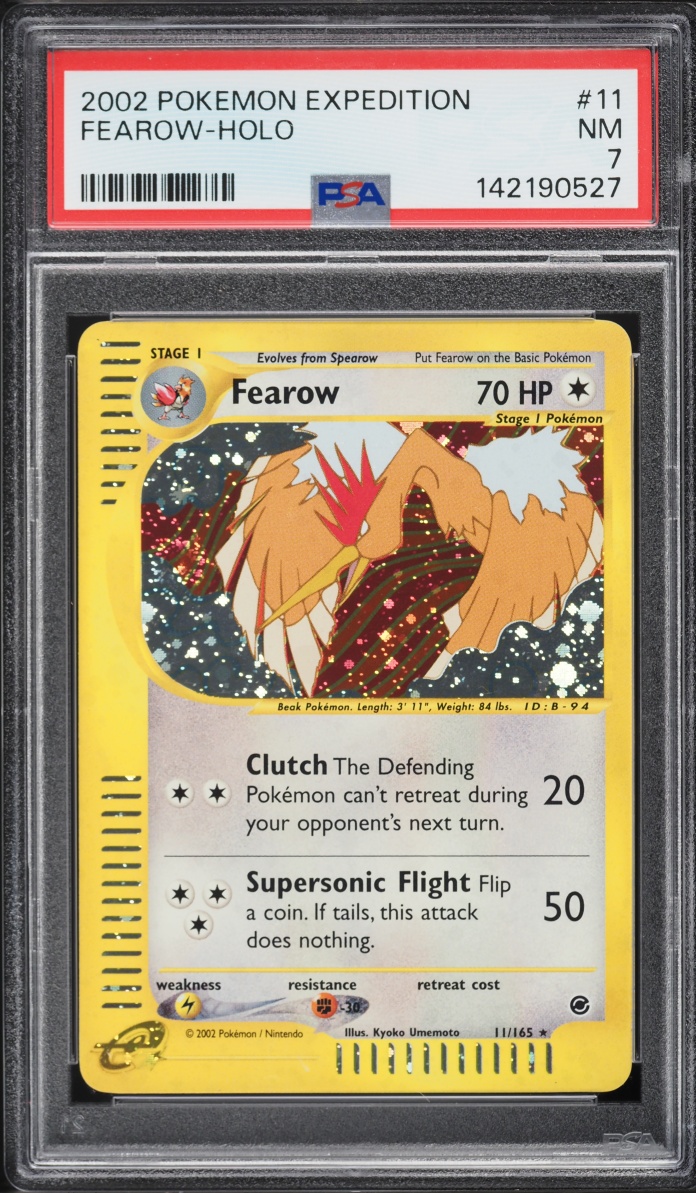2002 Pokemon Expedition Holo Fearow #11 PSA 7 NRMT