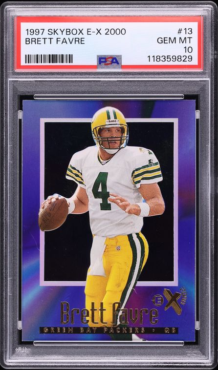 1997 Skybox E-X 2000 Brett Favre #13 PSA 10 GEM MINT