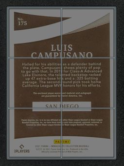 2021 Immaculate Collection Luis Campusano ROOKIE PATCH AUTO /99 #175 MBA AUTH