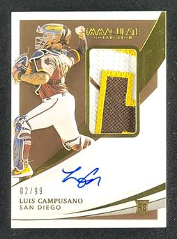 2021 Immaculate Collection Luis Campusano ROOKIE PATCH AUTO /99 #175 MBA AUTH