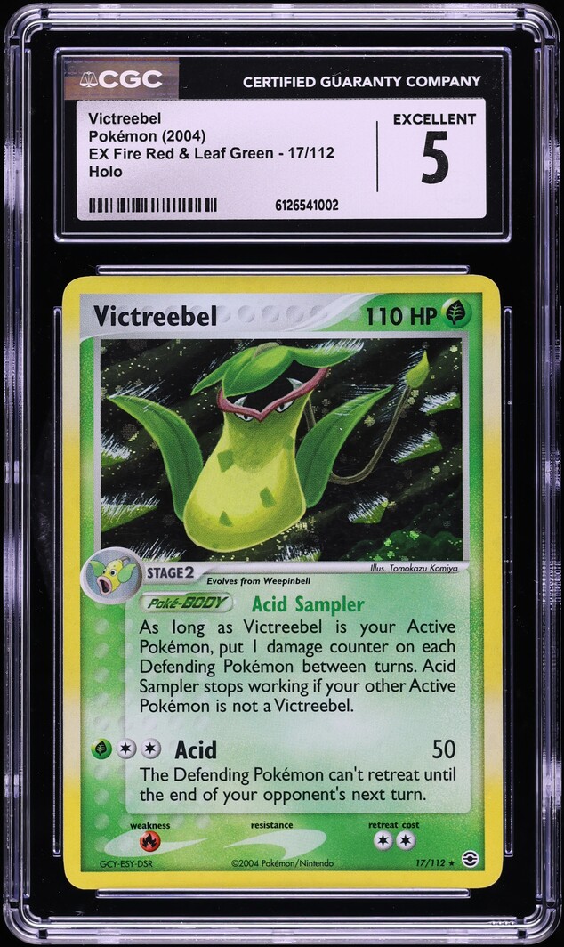 2004 Pokemon EX Fire Red & Leaf Green Holo Victreebel #17 CGC 5 EX