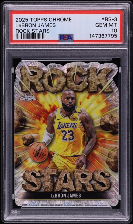 2025 Topps Chrome Rock Stars Die-Cut LeBron James #RS-3 PSA 10 GEM MINT - Photo 1