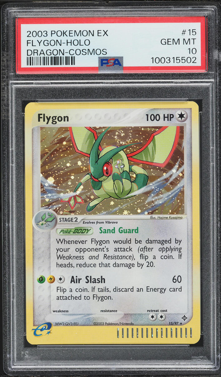 2003 Pokemon EX Dragon Cosmos Holo Flygon #15 PSA 10 GEM MINT