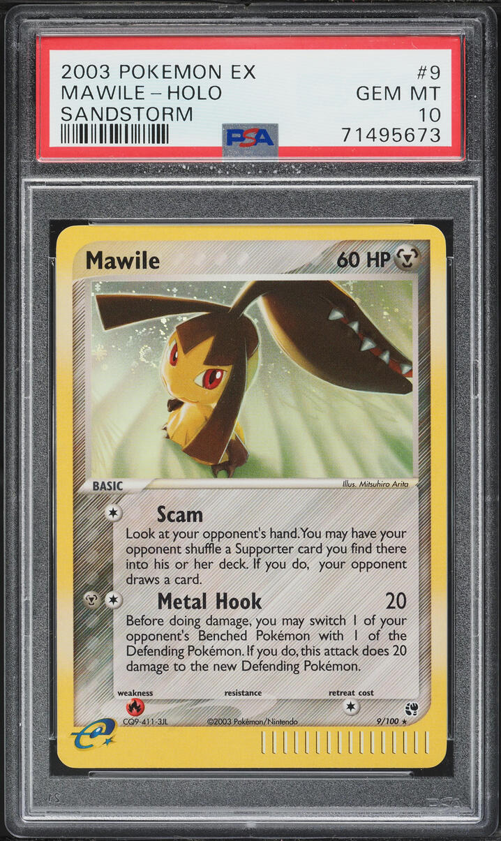 2003 Pokemon EX Sandstorm Holo Mawile #9 PSA 10 GEM MINT