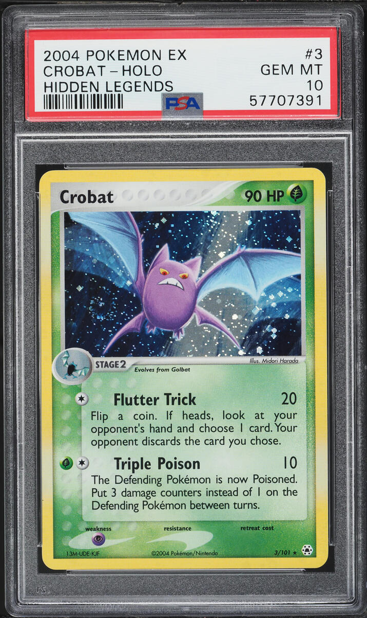 2004 Pokemon EX Hidden Legends Holo Crobat #3 PSA 10 GEM MINT