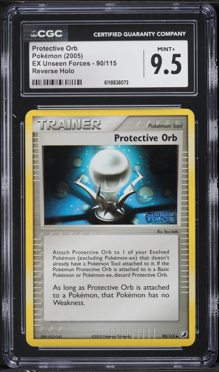 2005 Pokemon EX Unseen Forces Reverse Holo Protective Orb #90 CGC 9.5 MINT+