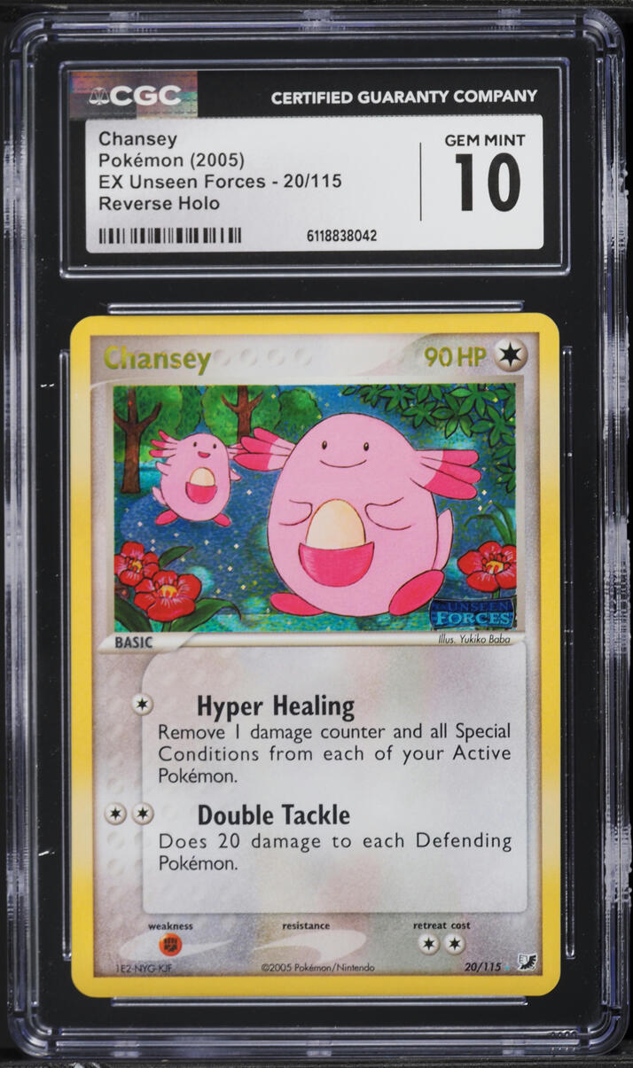 2005 Pokemon EX Unseen Forces Reverse Holo Chansey #20 CGC 10 GEM MINT