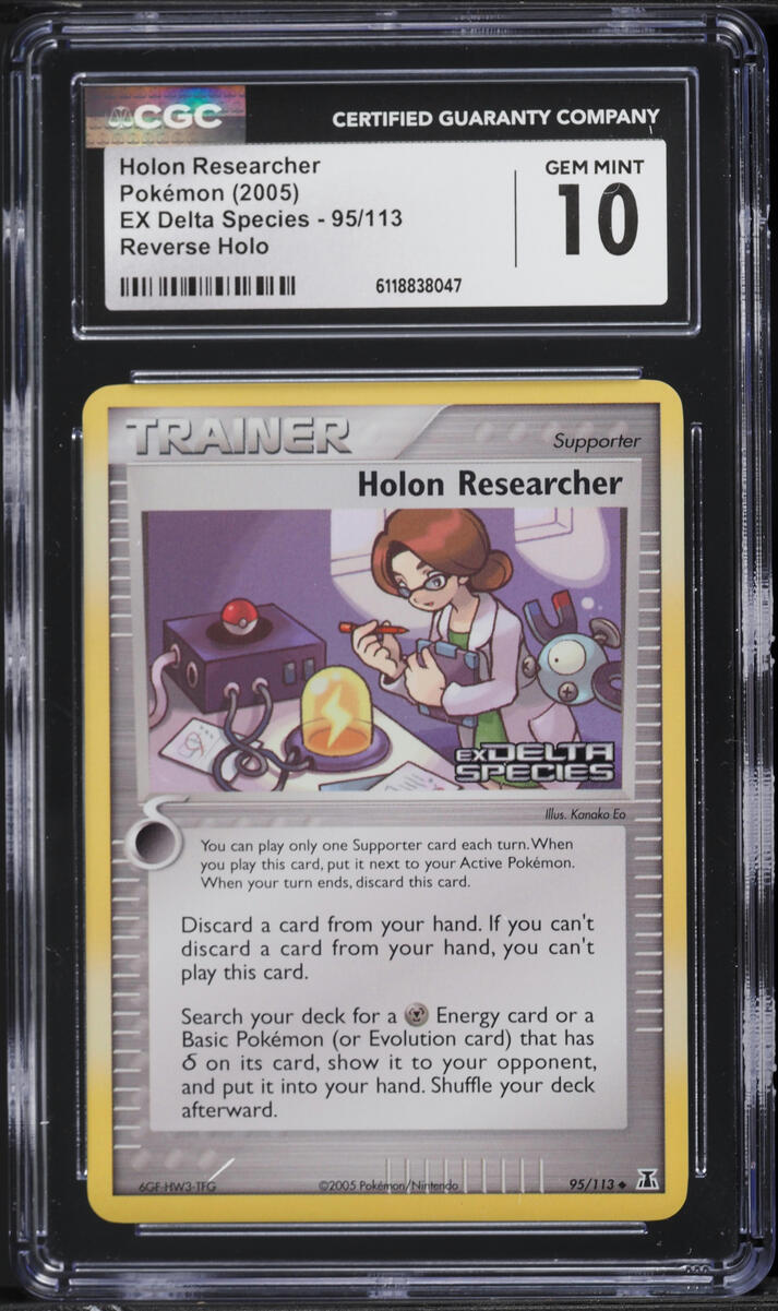 2005 Pokemon EX Delta Species Reverse Holo Holon Researcher #95 CGC 10 GEM MINT