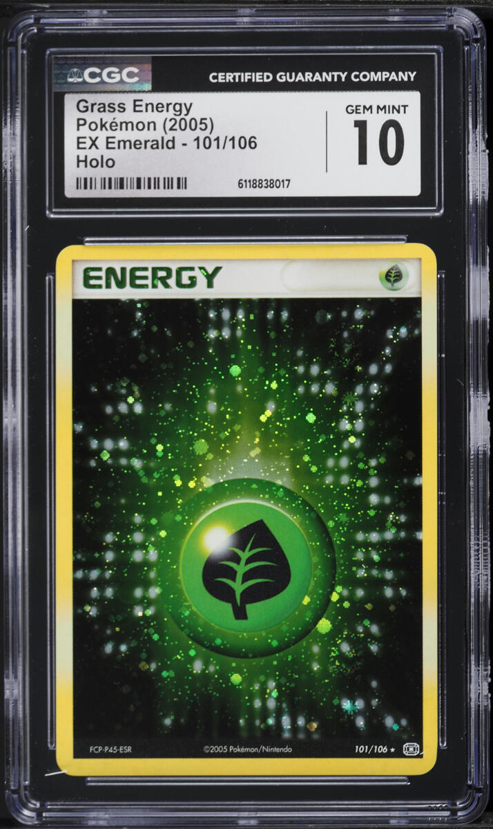 2005 Pokemon EX Emerald Holo Grass Energy #101 CGC 10 GEM MINT