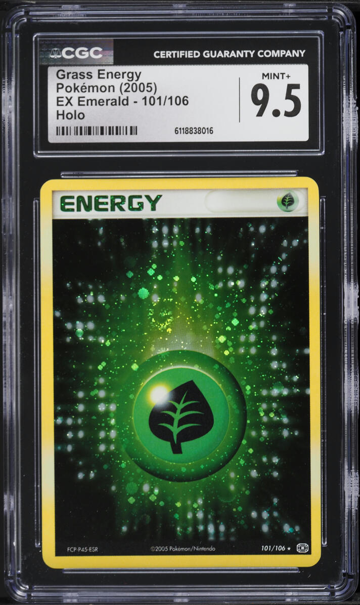 2005 Pokemon EX Emerald Holo Grass Energy #101 CGC 9.5 MINT+