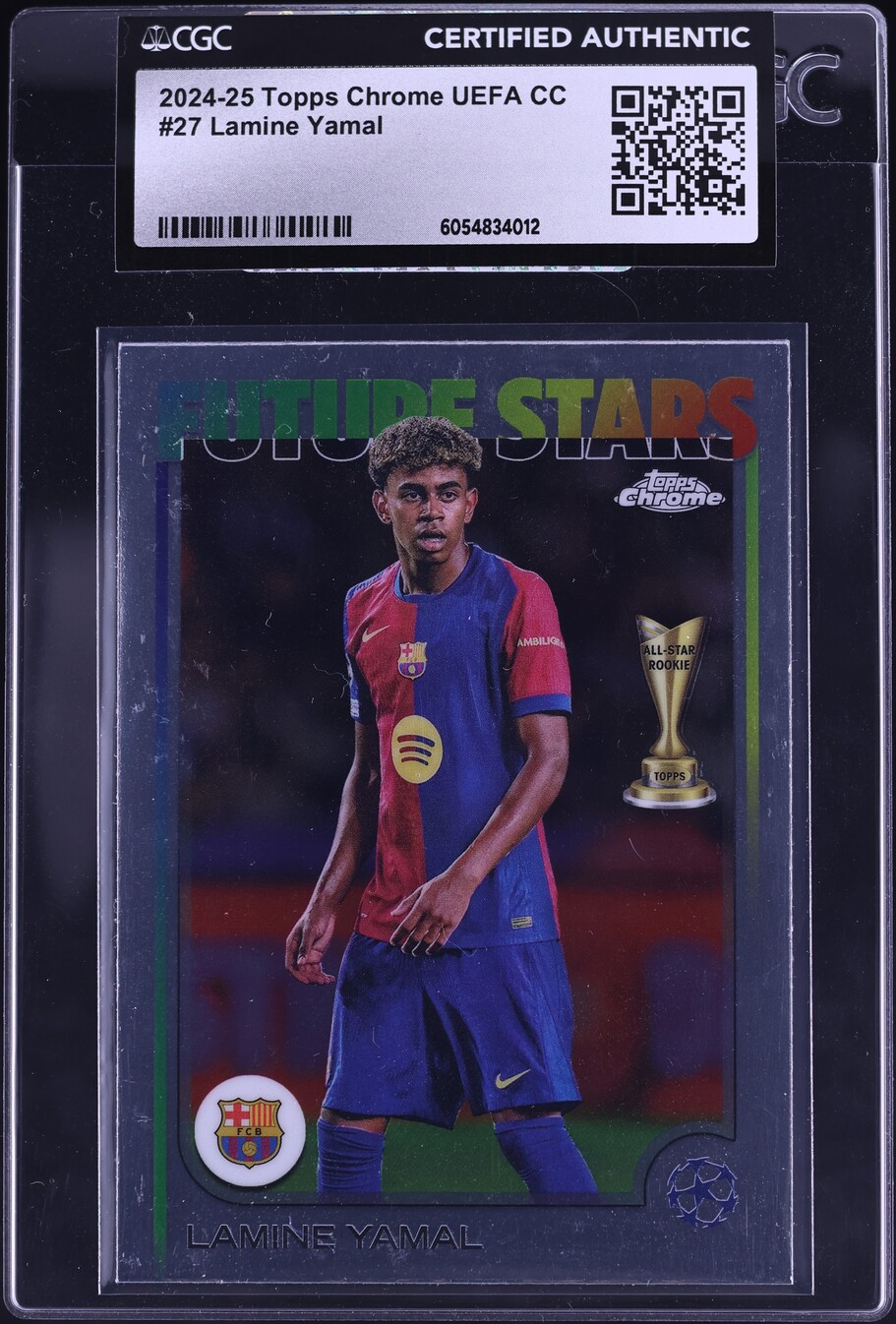 2024 Topps Chrome UEFA CC Lamine Yamal ROOKIE #27 CGC AUTH
