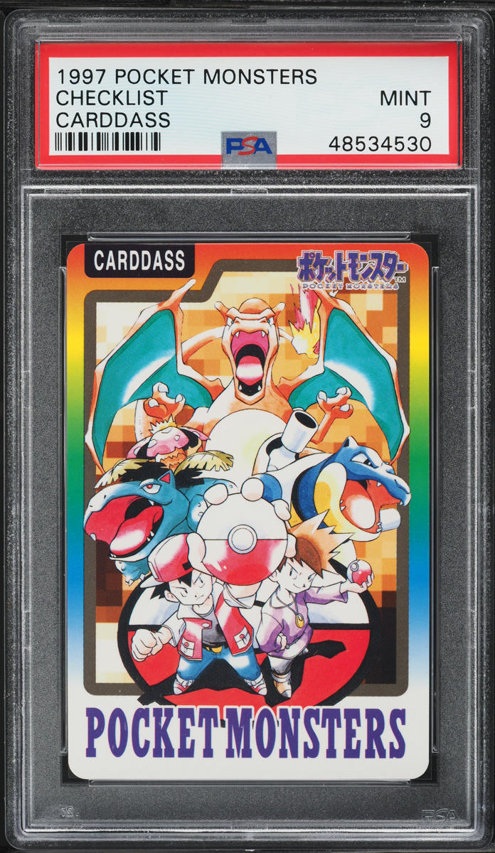 1997 Pokemon Japanese Pocket Monsters Carddass Checklist PSA 9 MINT
