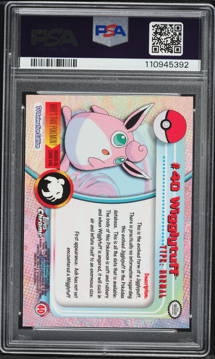 2000 Topps Chrome Pokemon Series 1 Wigglytuff #40 PSA 10 GEM MINT