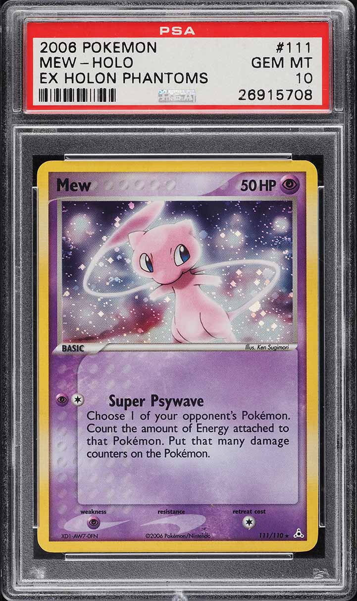 2006 Pokemon EX Holon Phantoms Holo Mew #111 PSA 10 GEM MINT