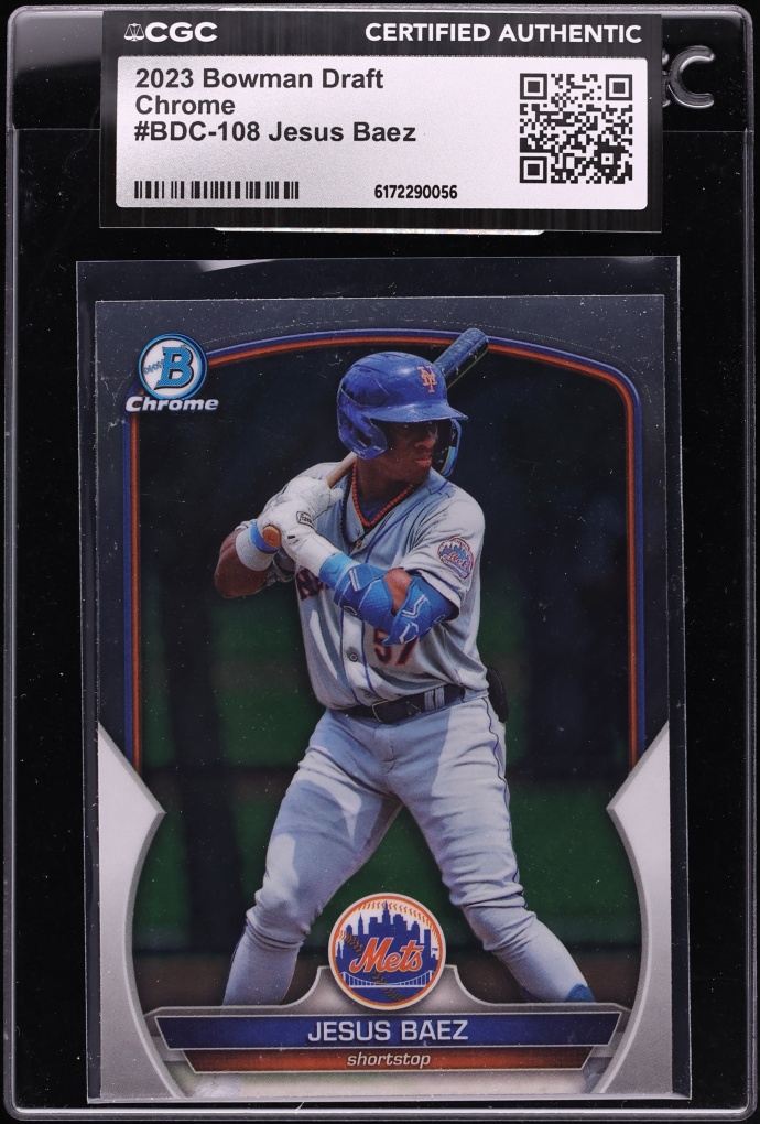 2023 Bowman Chrome Draft Jesus Baez PROSPECT #BDC-108 CGC AUTH