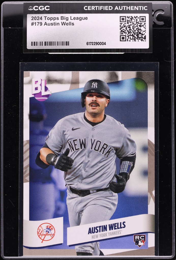 2024 Topps Big League Austin Wells ROOKIE #179 CGC AUTH