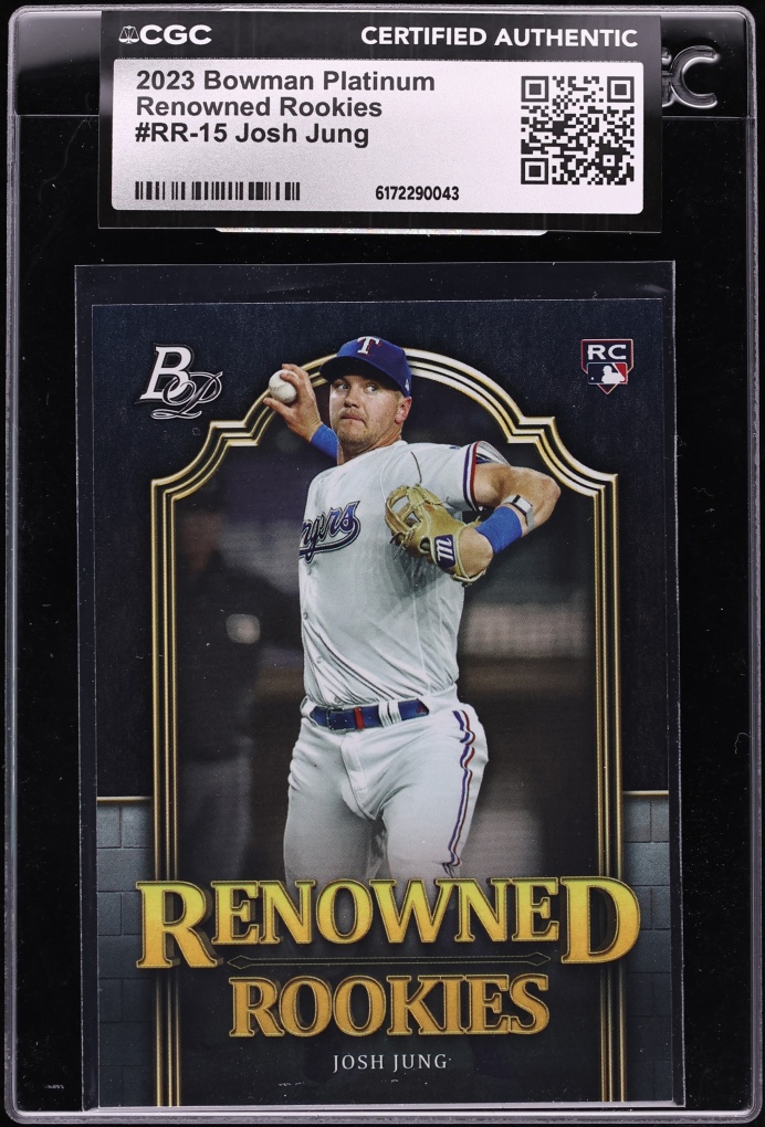 2023 Bowman Platinum Renowned Josh Jung ROOKIE #RR-15 CGC AUTH