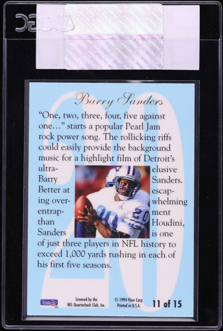 1994 Ultra Flair Hot Numbers Barry Sanders #11 CGC AUTH