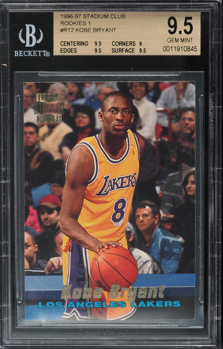 1996 Stadium Club Rookies 2 Kobe Bryant ROOKIE #R9 PSA 10