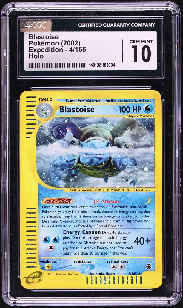 2002 Pokemon Expedition Holo Blastoise #4 CGC 10 GEM MINT