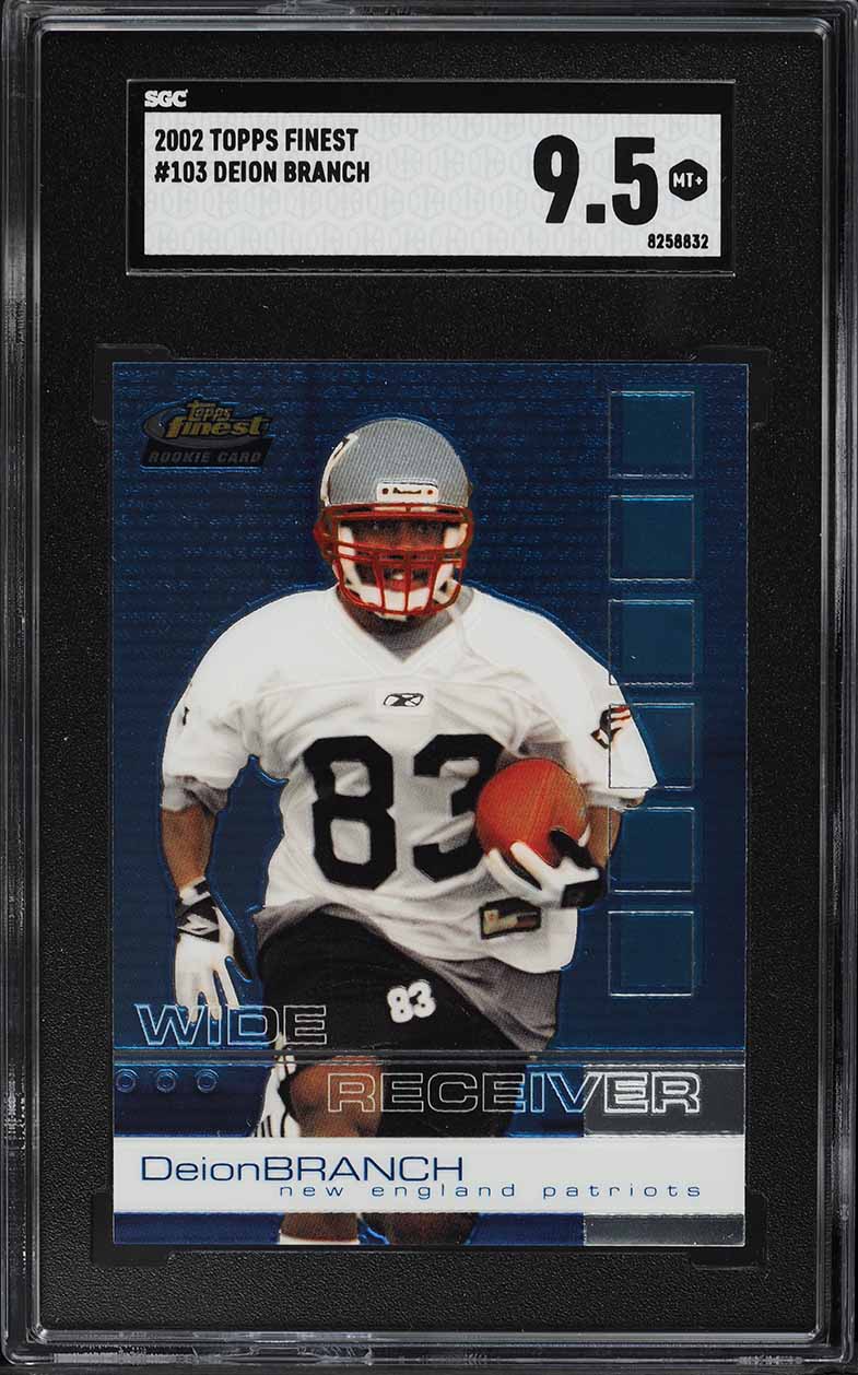 2002 Finest Football Deion Branch ROOKIE #103 SGC 9.5 MINT+