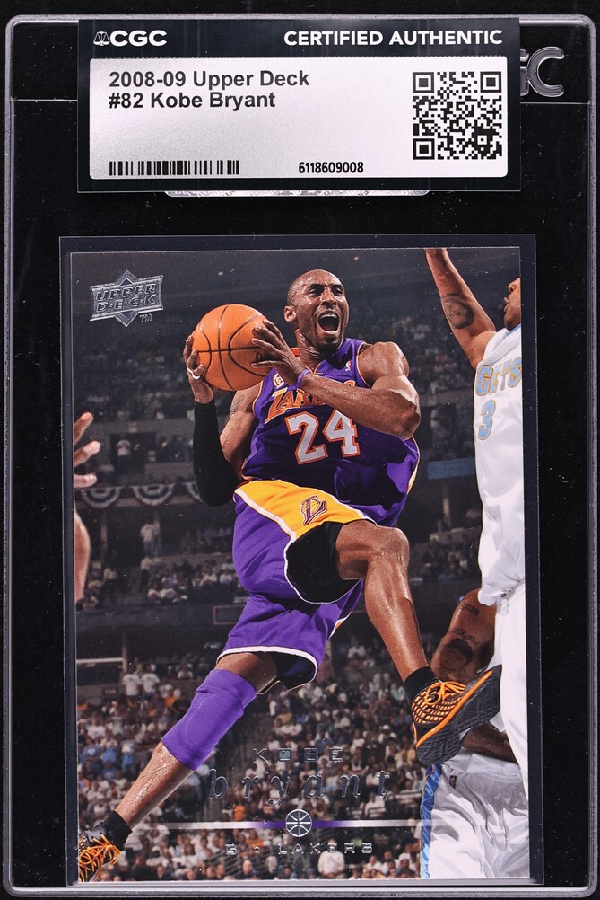 2008 Upper Deck Basketball Kobe Bryant #82 CGC AUTH