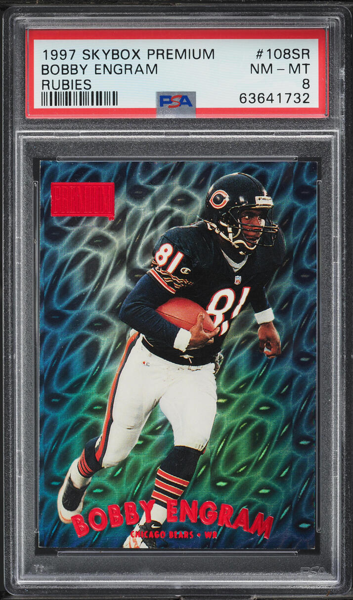 1997 Skybox Premium Rubies Bobby Engram /50 #108SR PSA 8 NM-MT