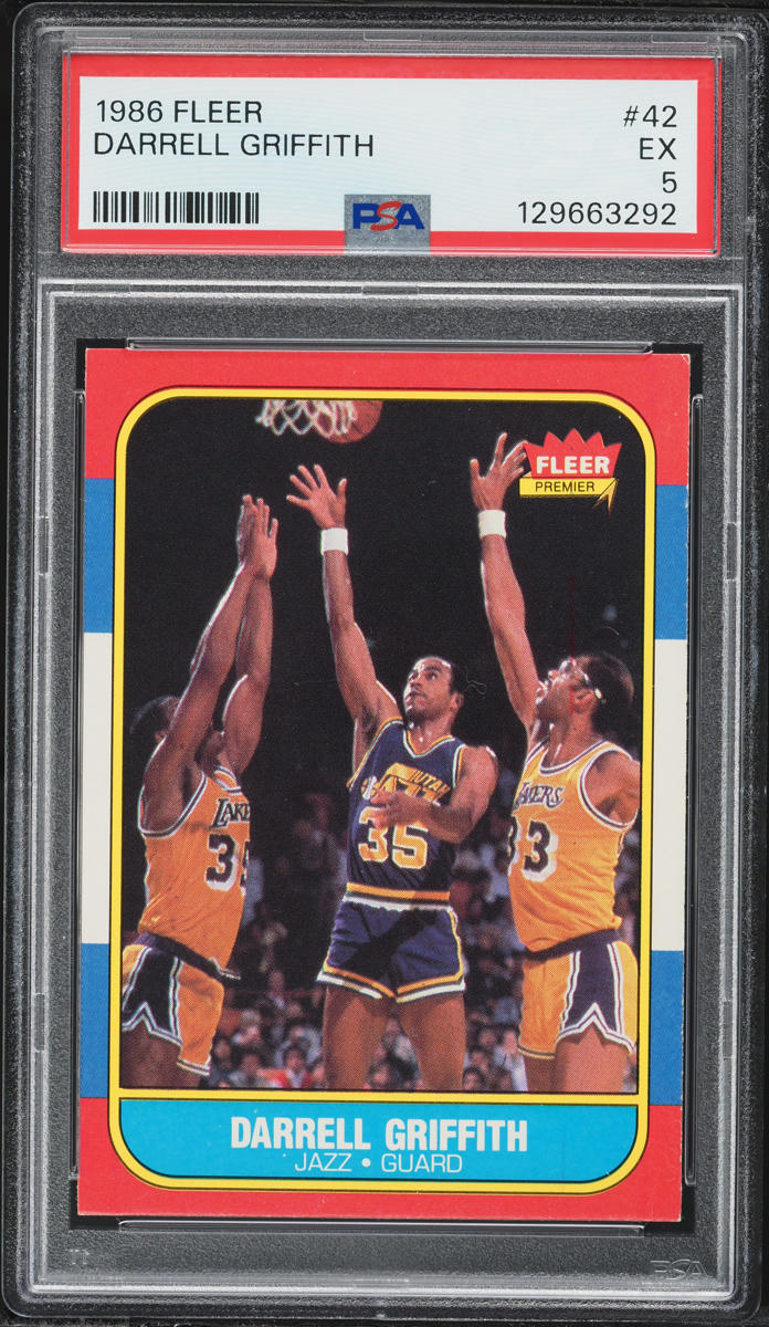 1986 Fleer Basketball Darrell Griffith #42 PSA 5 EX