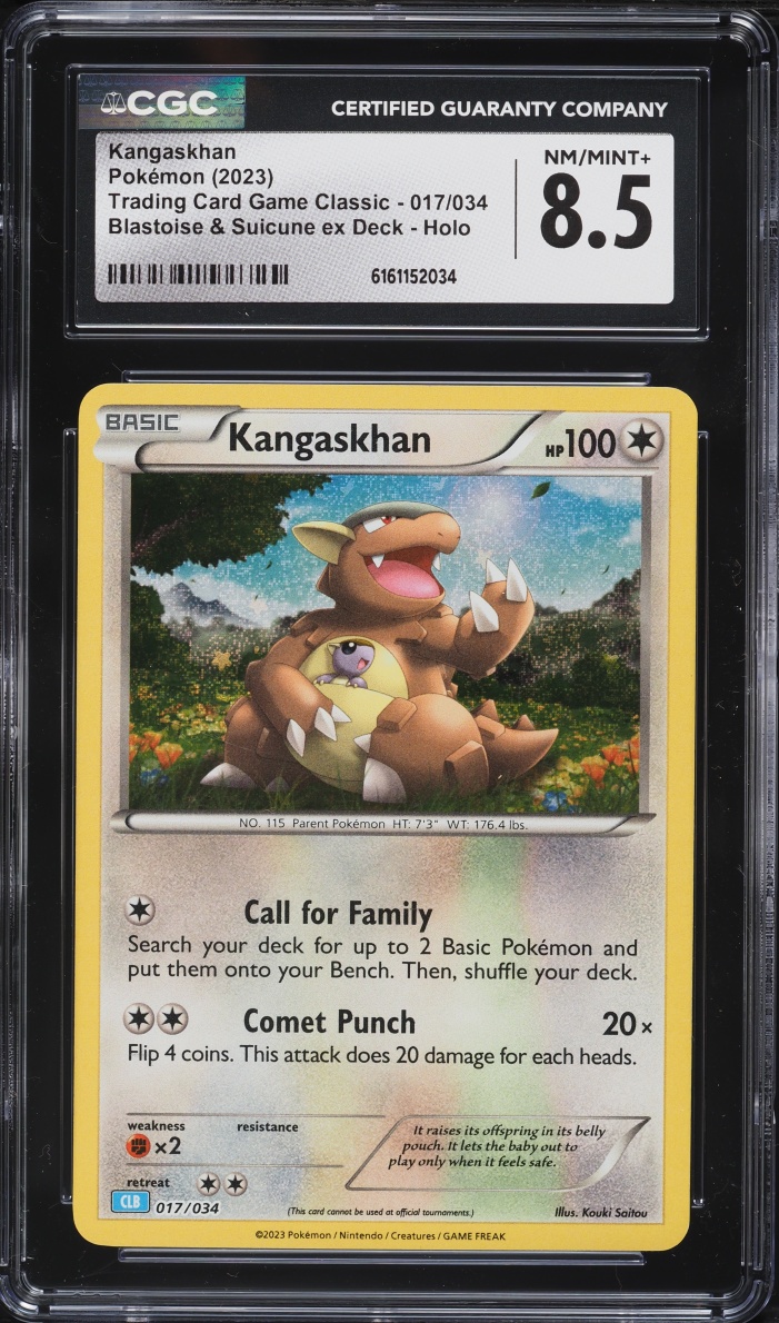 2023 Pokemon SV TCG Classic Blastoise & Suicune Ex Deck Kangaskhan #17 CGC 8.5 NM-MT+