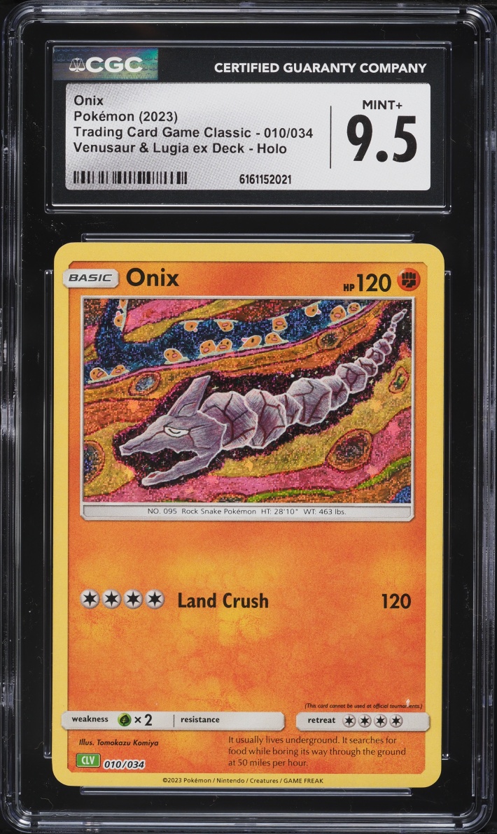 2023 Pokemon SV TCG Classic Venusaur & Lugia Ex Deck Holo Onix #10 CGC 9.5 MINT+