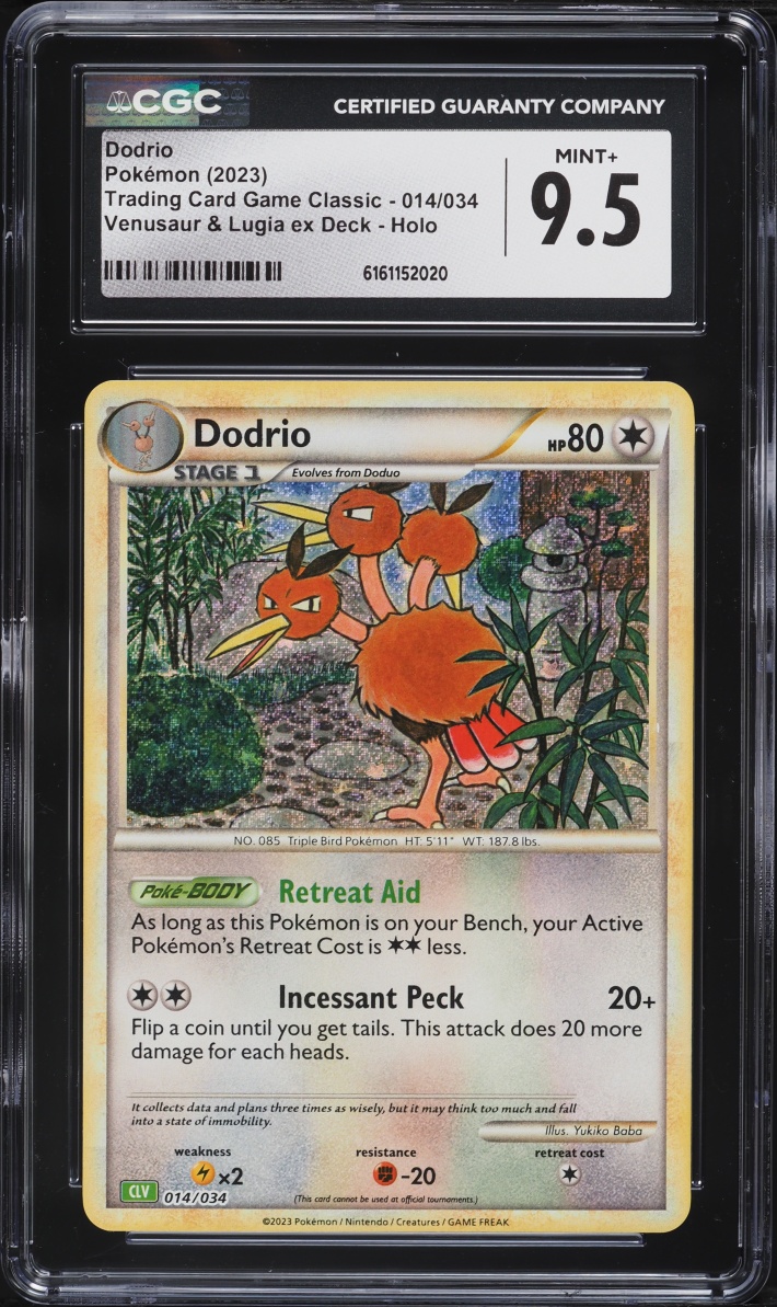 2023 Pokemon SV TCG Classic Venusaur & Lugia Ex Deck Holo Dodrio #14 CGC 9.5 MINT+