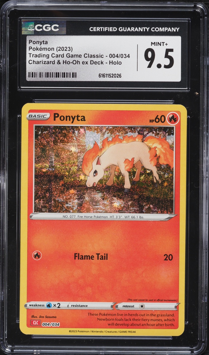 2023 Pokemon SV TCG Classic Charizard & Ho-Oh Ex Deck Holo Ponyta #4 CGC 9.5 MINT+