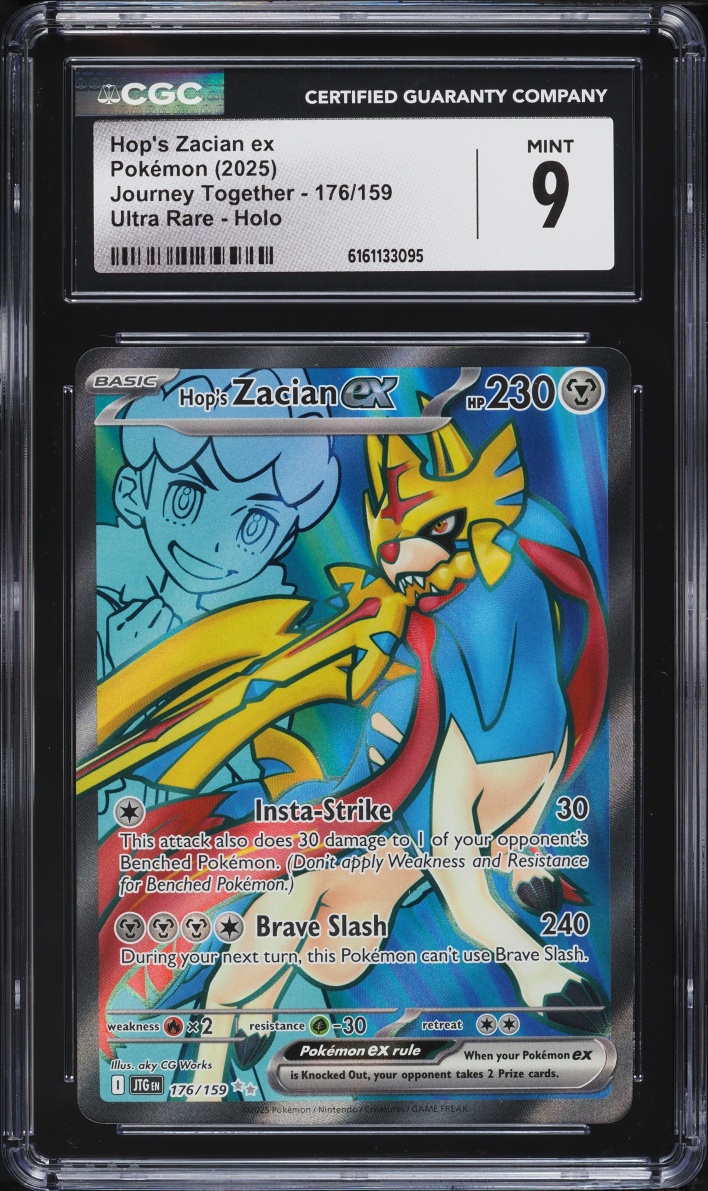 2025 Pokemon Scarlet & Violet Journey Together Full Art Hop's Zacian ex #176 CGC 9 MINT