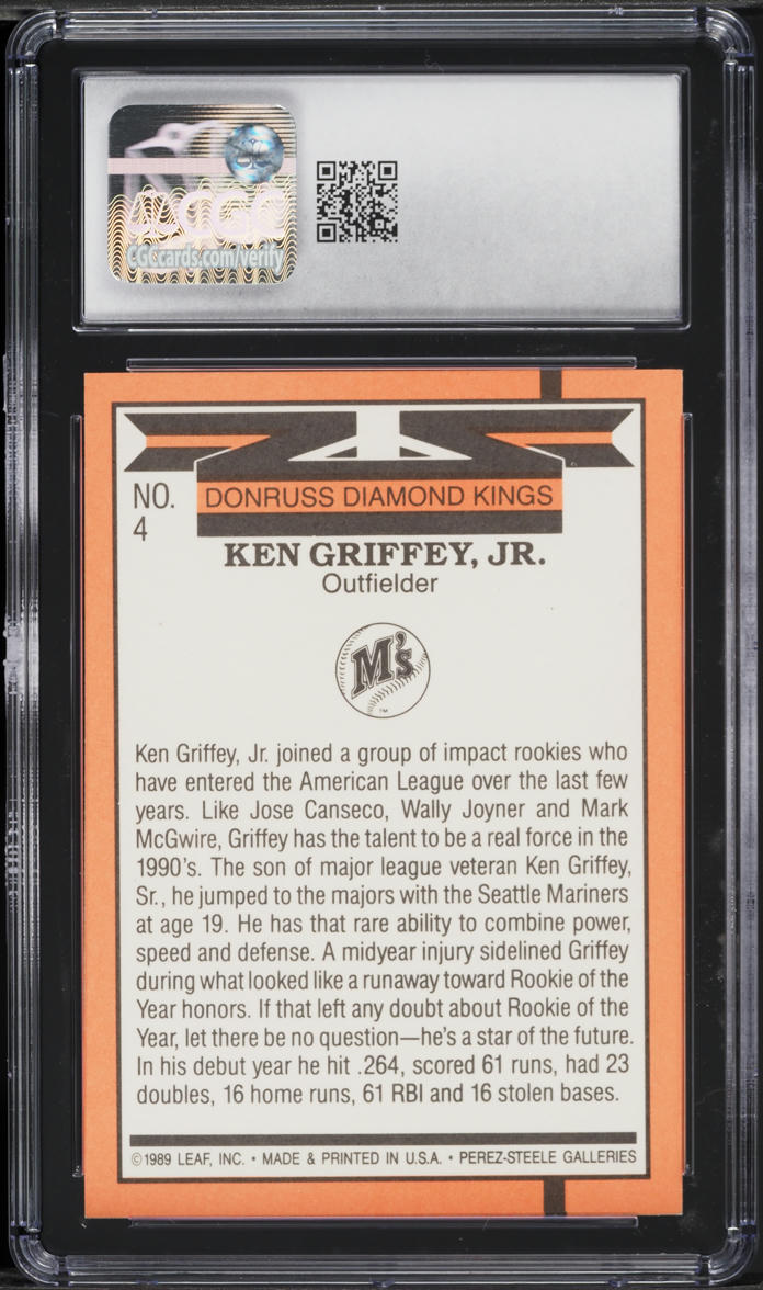 1990 Donruss Ken Griffey Jr. #4 CGC 7 NRMT