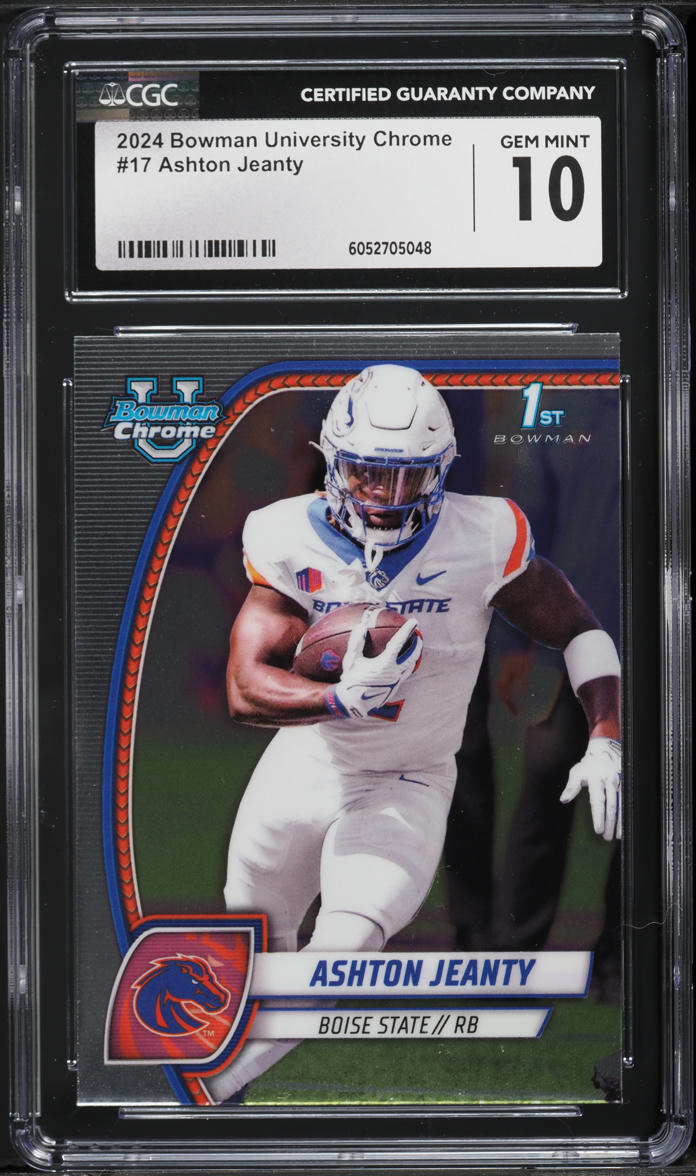 2024 Bowman Chrome University Ashton Jeanty ROOKIE #17 CGC 10 GEM MINT
