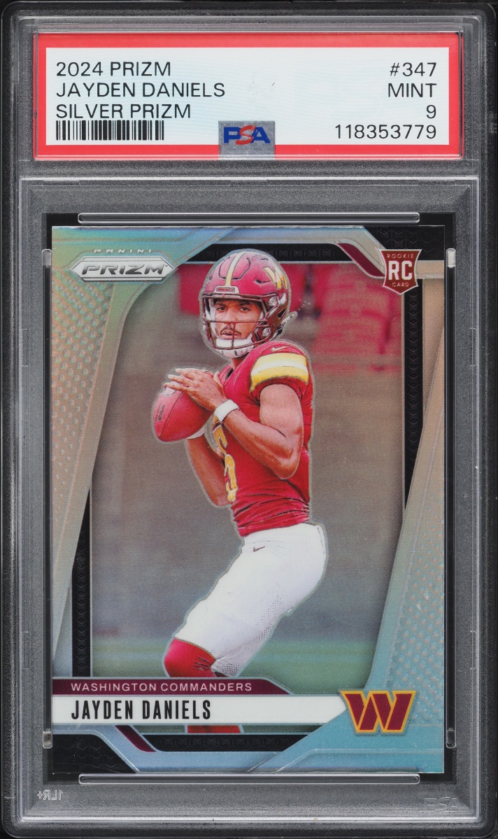 2024 Panini Prizm Silver Jayden Daniels ROOKIE #347 PSA 9 MINT