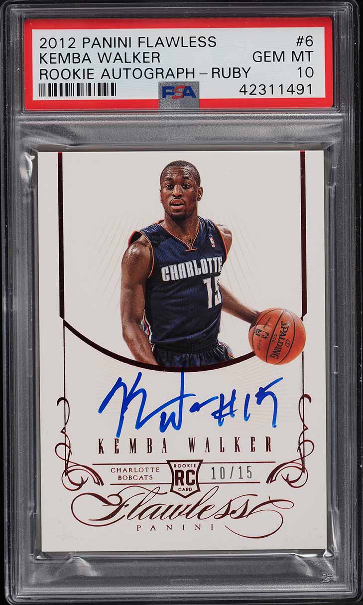 2012 Panini Prizm Kemba Walker ROOKIE RC #225 PSA 10 GEM MINT on