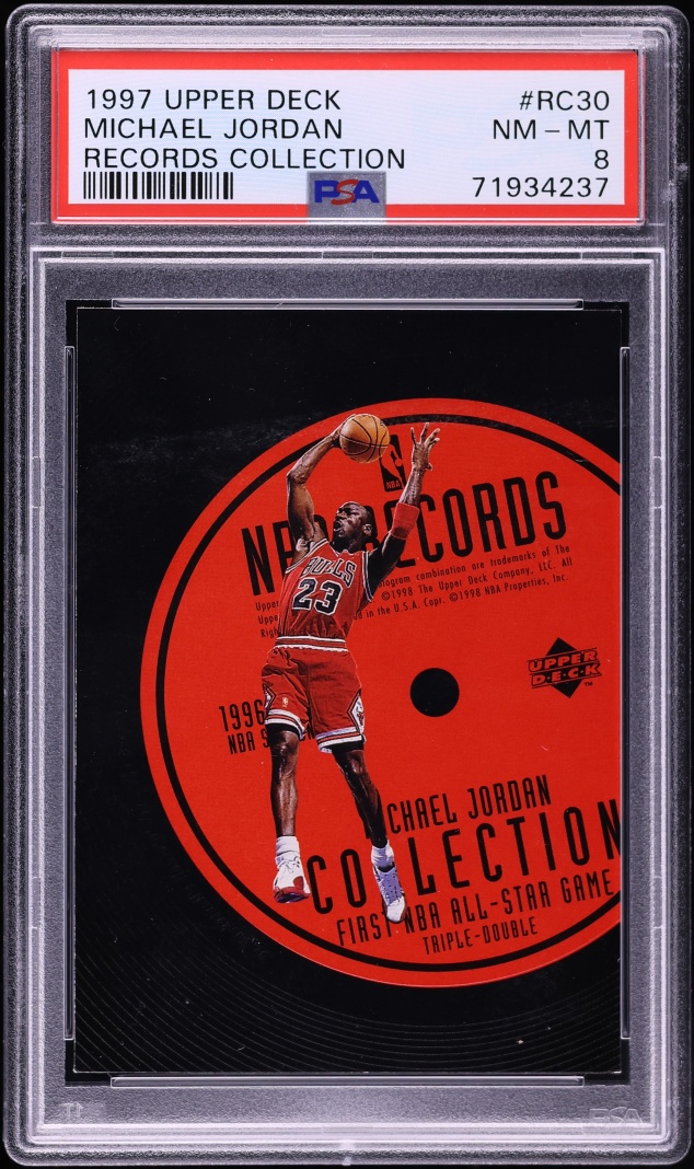 1997 Upper Deck Records Collection Michael Jordan #RC30 PSA 8 NM-MT