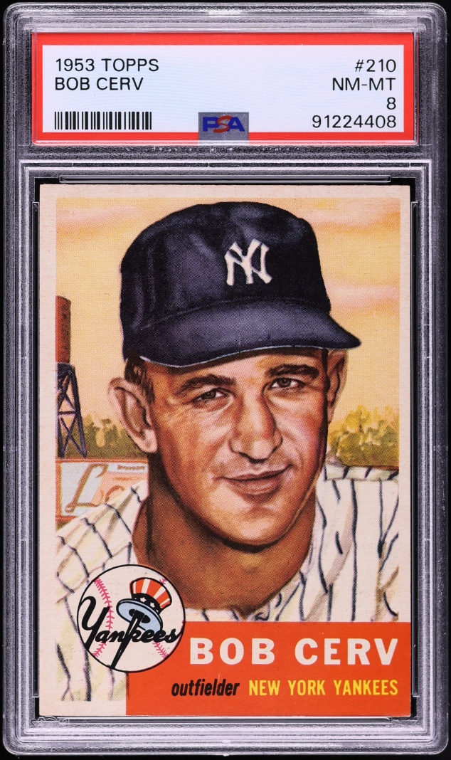 1953 Topps Bob Cerv #210 PSA 8 NM-MT