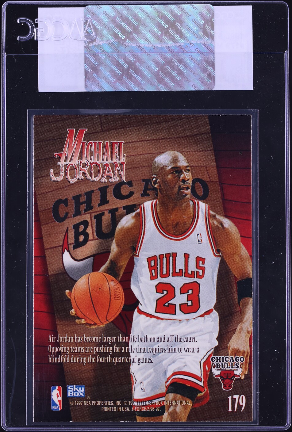 1996 Skybox Z-Force Michael Jordan #179 CGC AUTH