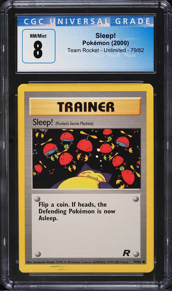 2000 Pokemon Team Rocket Sleep! #79 CGC 8 NM-MT