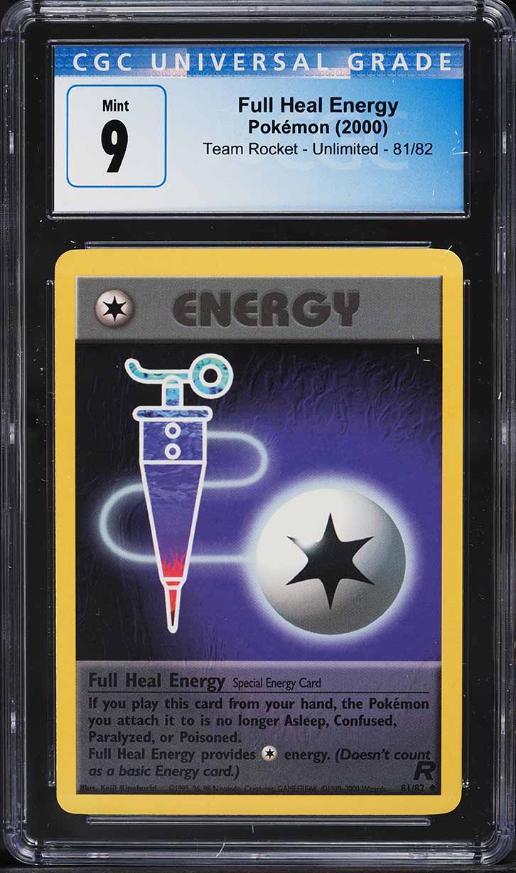 2000 Pokemon Team Rocket Full Heal Energy #81 CGC 9 MINT