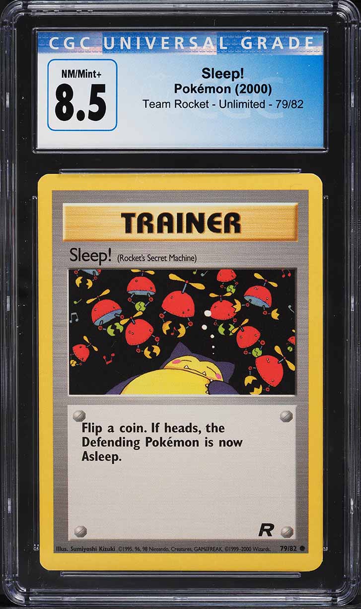 2000 Pokemon Team Rocket Sleep! #79 CGC 8.5 NM-MT+