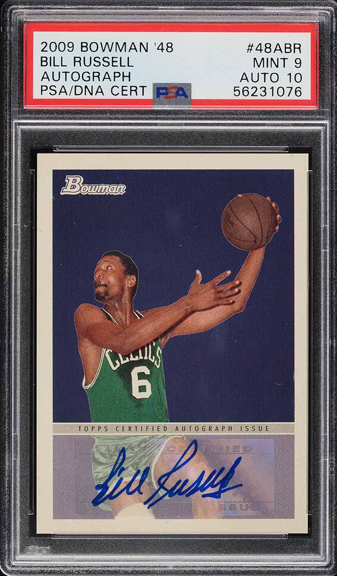その他 topps bowman Bill Russell auto card 1957 Topps #77 Bill Russell Signed Rookie Card RC BGS Auto