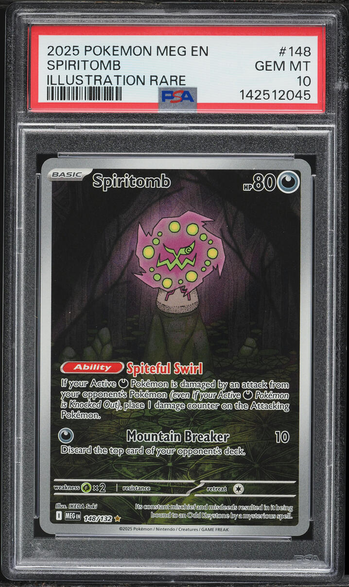 2025 Pokemon Mega Evolution IR Spiritomb #148 PSA 10 GEM MINT