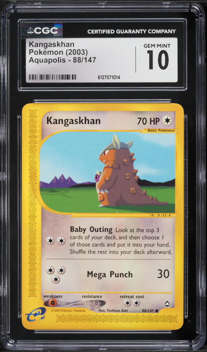 2003 Pokemon Aquapolis Kangaskhan #88 CGC 10 GEM MINT